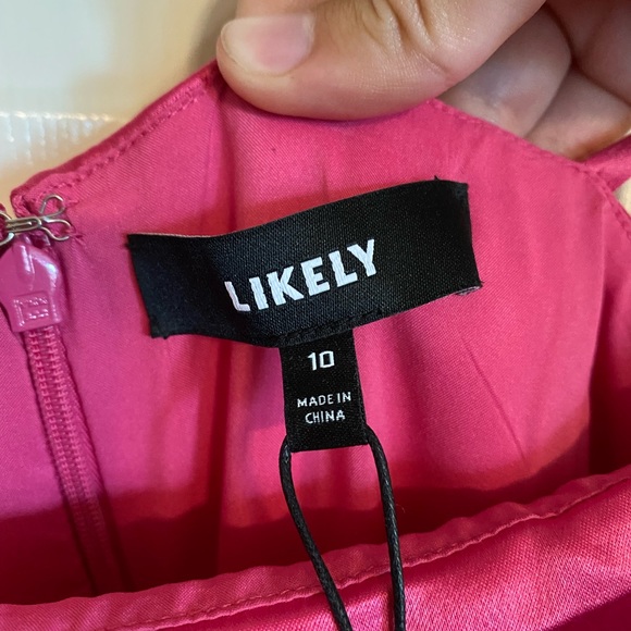 Likely Silk Aurora Gown Fuchsia Gown NWT - Picture 5 of 5